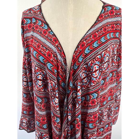 Lularoe Womans Long Jacket/kimono size Large - Picture 2 of 6